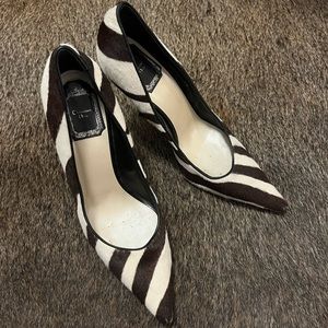 Vintage Christian Dior zebra pumps